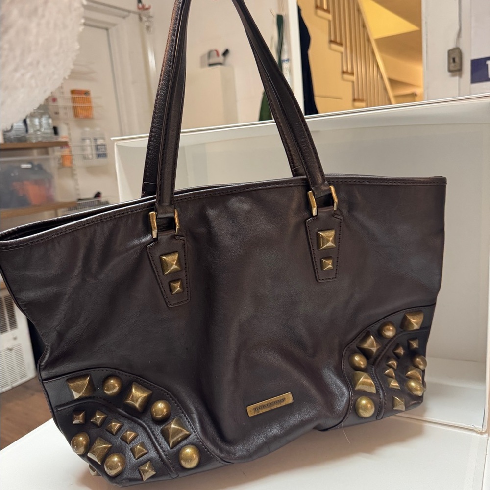 Burberry • Brown Studded Tote